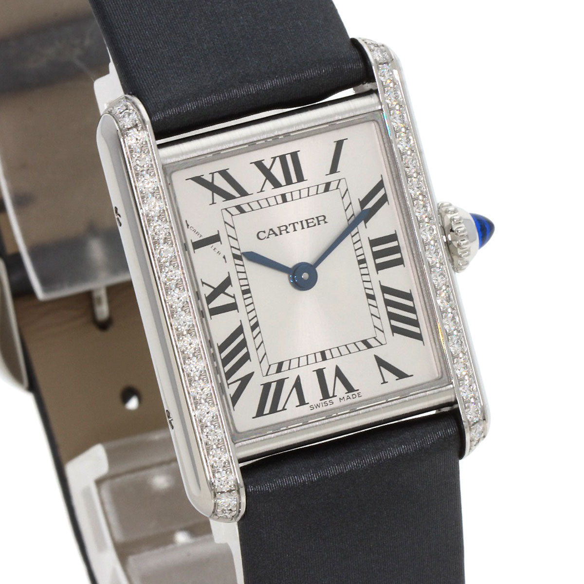 CARTIER Tank Must de Cartier SM Watches W4TA0016 Stainless Steel/Leather Ladies