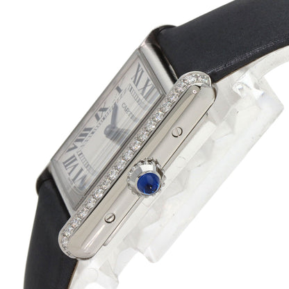 CARTIER Tank Must de Cartier SM Watches W4TA0016 Stainless Steel/Leather Ladies