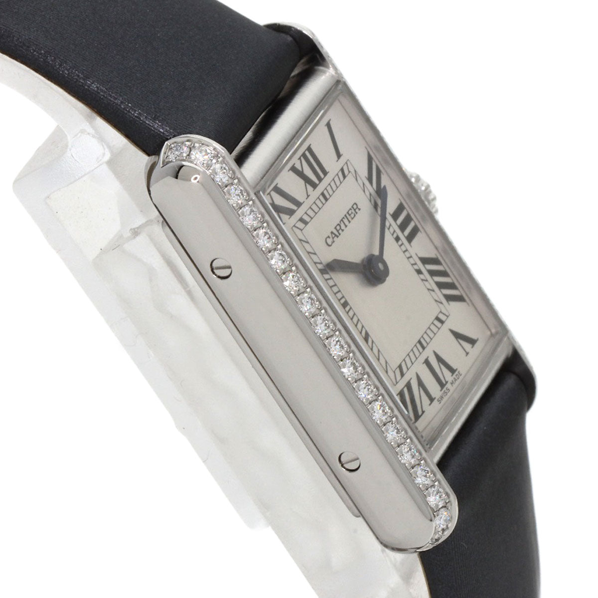 CARTIER Tank Must de Cartier SM Watches W4TA0016 Stainless Steel/Leather Ladies
