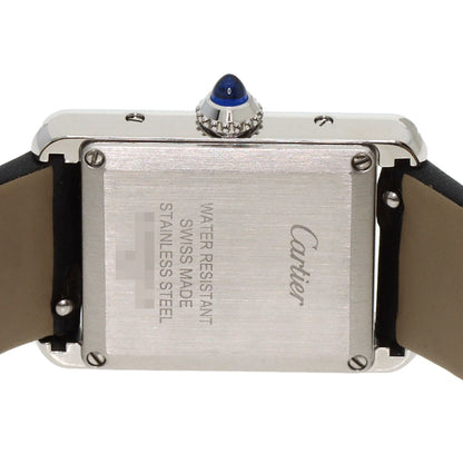 CARTIER Tank Must de Cartier SM Watches W4TA0016 Stainless Steel/Leather Ladies