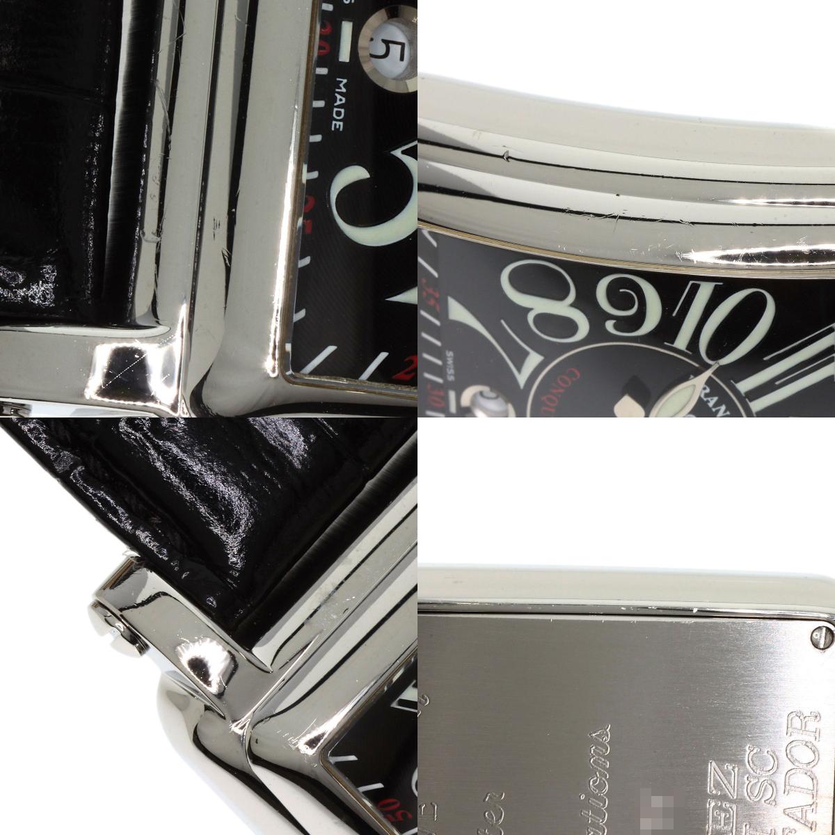 FRANCK MULLER Conquistador Watches 10000HSCACB Stainless Steel/Leather mens