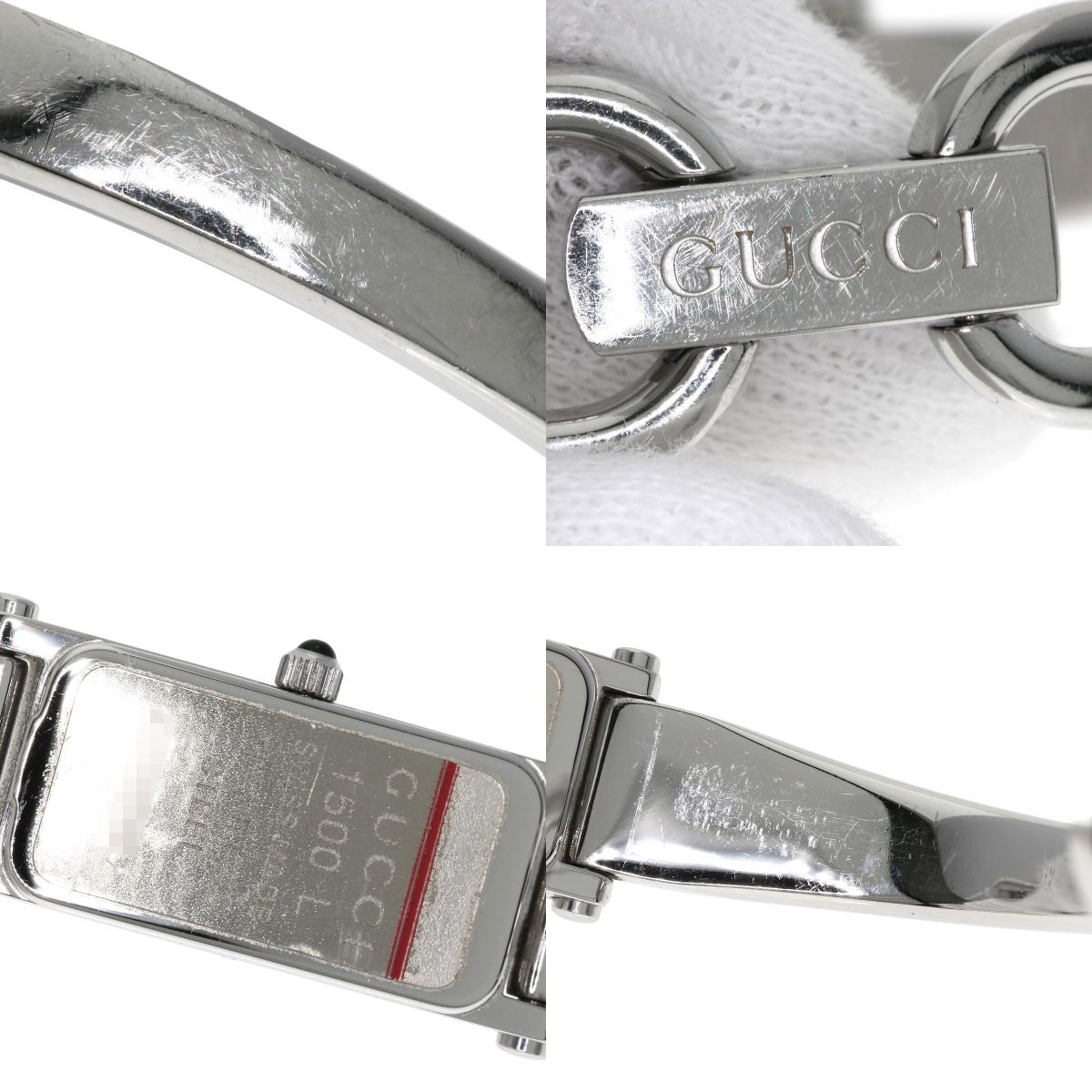 GUCCI Square face Watches 1500L Stainless Steel/Stainless Steel Ladies