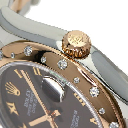 ROLEX Datejust 31 Chocolate Dial VI Diamond Watches 178341 Stainless Steel/SSxEver Rose Goal Boys