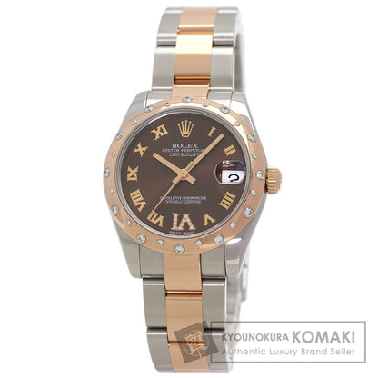 ROLEX Datejust 31 Chocolate Dial VI Diamond Watches 178341 Stainless Steel/SSxEver Rose Goal Boys