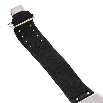 CHANEL Mademoiselle DiamondBezel Watches H0106 K18 White Gold/Leather Ladies