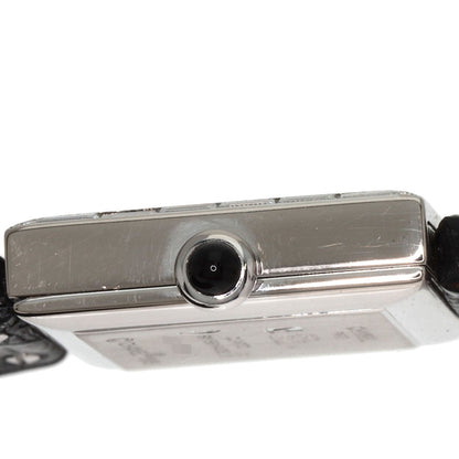 CHANEL Mademoiselle DiamondBezel Watches H0106 K18 White Gold/Leather Ladies