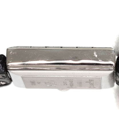 CHANEL Mademoiselle DiamondBezel Watches H0106 K18 White Gold/Leather Ladies