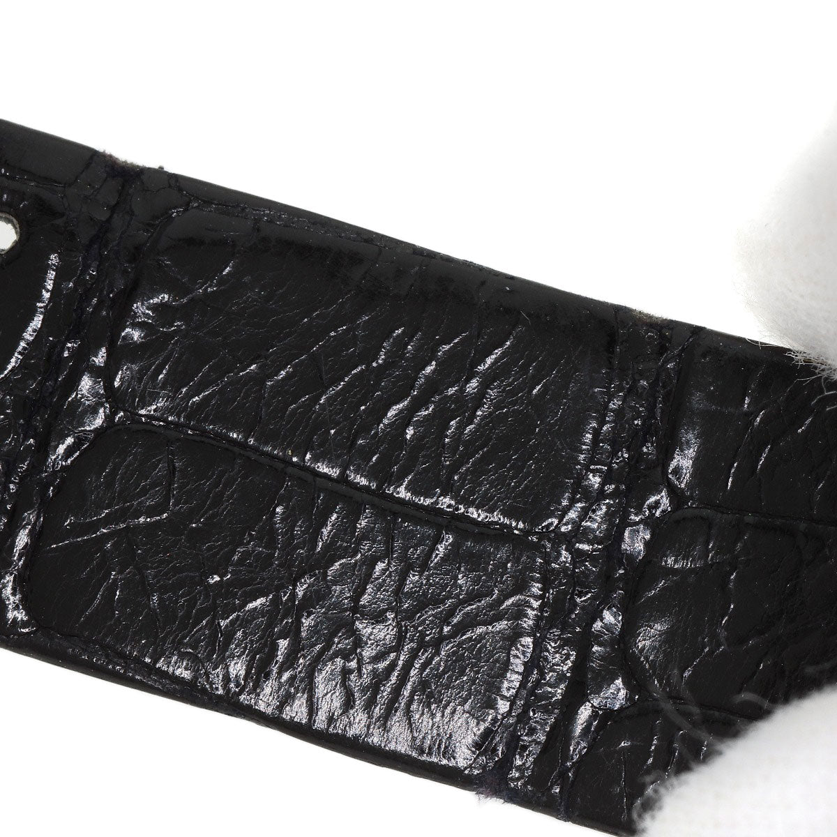 CHANEL Mademoiselle DiamondBezel Watches H0106 K18 White Gold/Leather Ladies