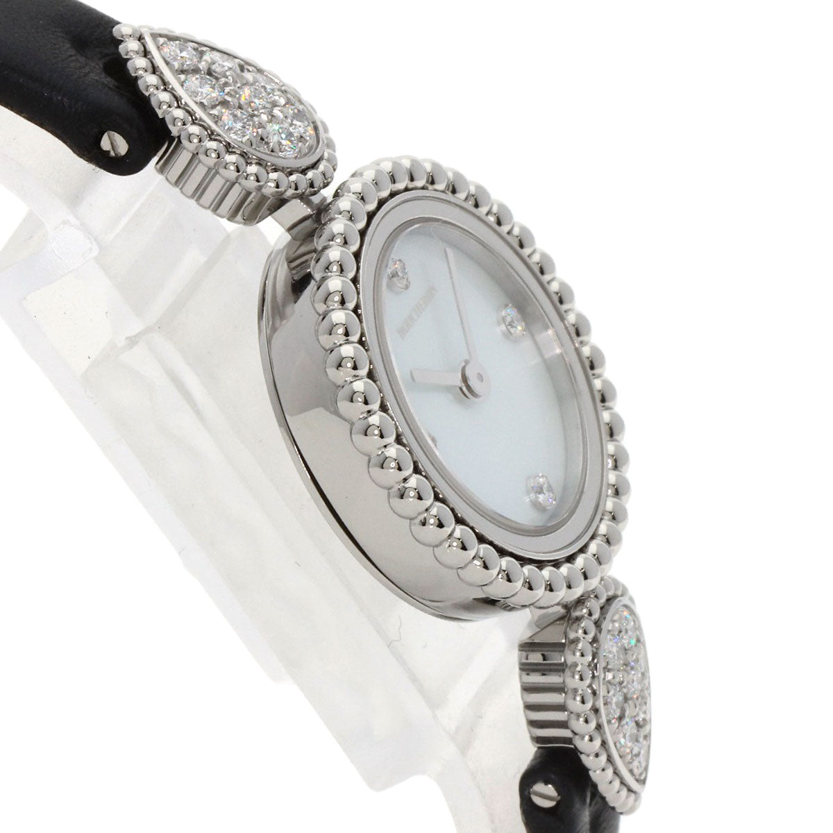 Boucheron Serpent Boheme Diamond Watches WA015701 Stainless Steel/Leather Ladies