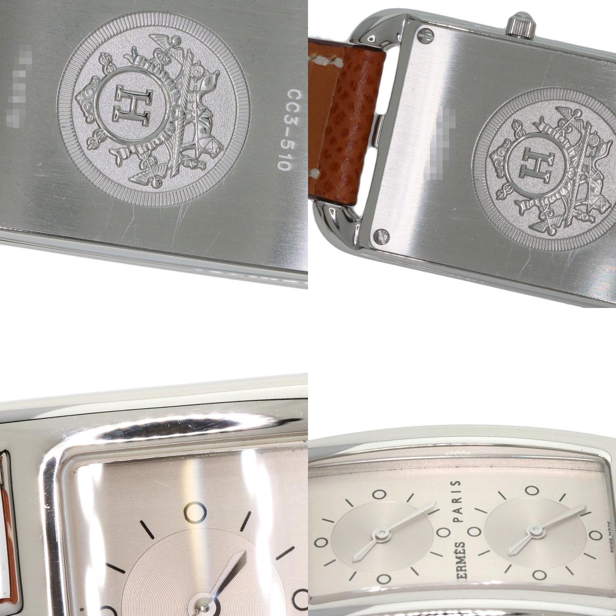 HERMES Cape Cod Duzon Watches CC3.510 Stainless Steel/Leather Ladies