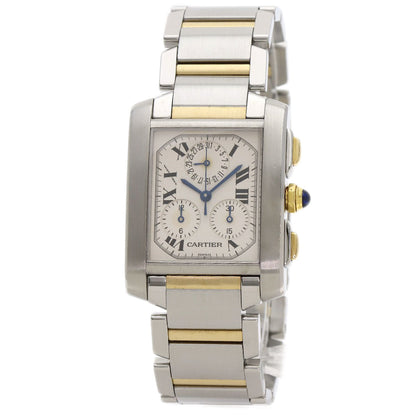 CARTIER Tank Française Chrono Reflex Watches W51004Q4 Stainless Steel/SSxK18YG mens