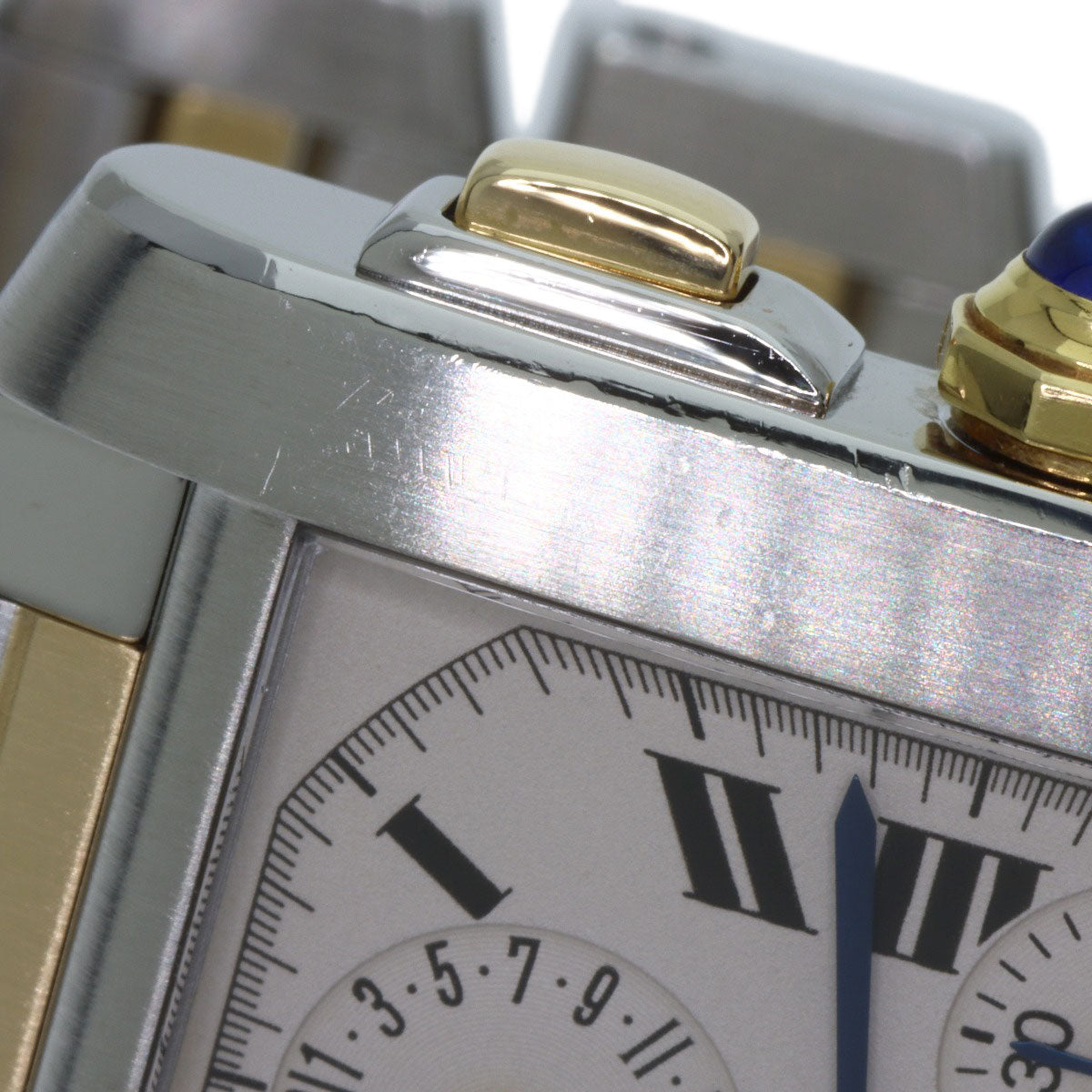 CARTIER Tank Française Chrono Reflex Watches W51004Q4 Stainless Steel/SSxK18YG mens