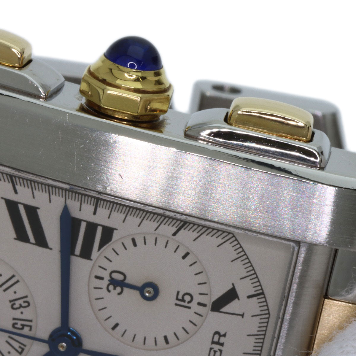 CARTIER Tank Française Chrono Reflex Watches W51004Q4 Stainless Steel/SSxK18YG mens