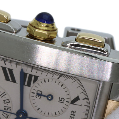 CARTIER Tank Française Chrono Reflex Watches W51004Q4 Stainless Steel/SSxK18YG mens