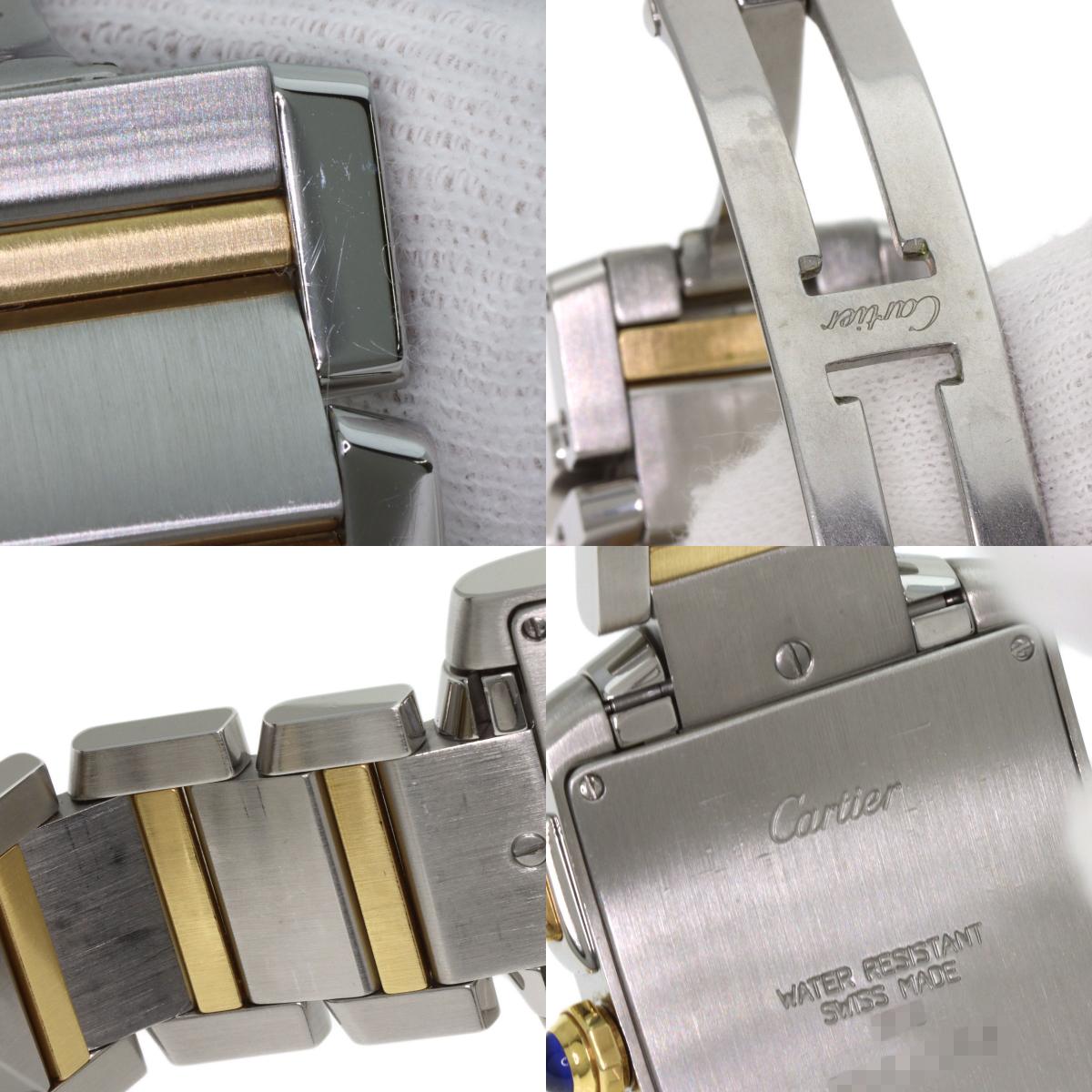 CARTIER Tank Française Chrono Reflex Watches W51004Q4 Stainless Steel/SSxK18YG mens