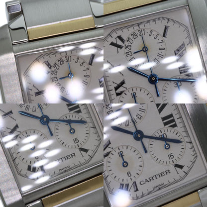 CARTIER Tank Française Chrono Reflex Watches W51004Q4 Stainless Steel/SSxK18YG mens