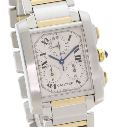 CARTIER Tank Française Chrono Reflex Watches W51004Q4 Stainless Steel/SSxK18YG mens