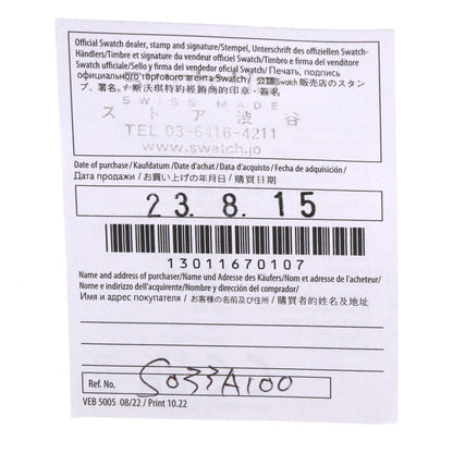 Swatch Omega collaboration MISSION TO MERCURY Watches S033A100 Ceramic/Nylon unisex