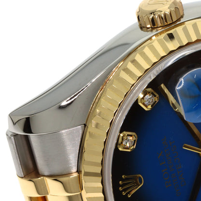 ROLEX Datejust 10P Diamond Blue Gradation Watches 116233G Stainless Steel/SSxK18YG mens