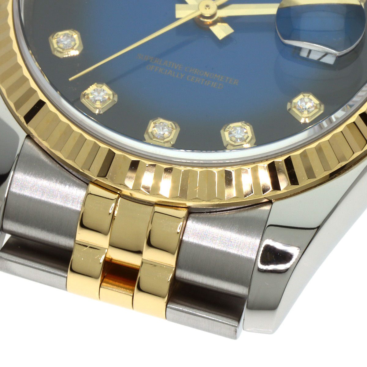 ROLEX Datejust 10P Diamond Blue Gradation Watches 116233G Stainless Steel/SSxK18YG mens