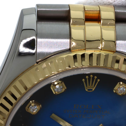 ROLEX Datejust 10P Diamond Blue Gradation Watches 116233G Stainless Steel/SSxK18YG mens