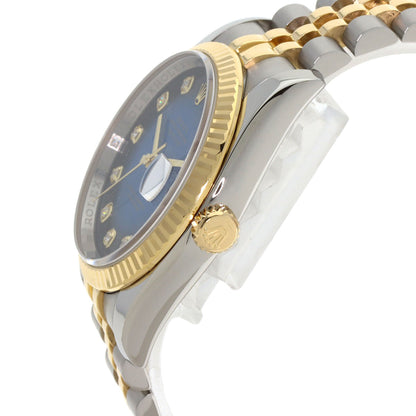 ROLEX Datejust 10P Diamond Blue Gradation Watches 116233G Stainless Steel/SSxK18YG mens