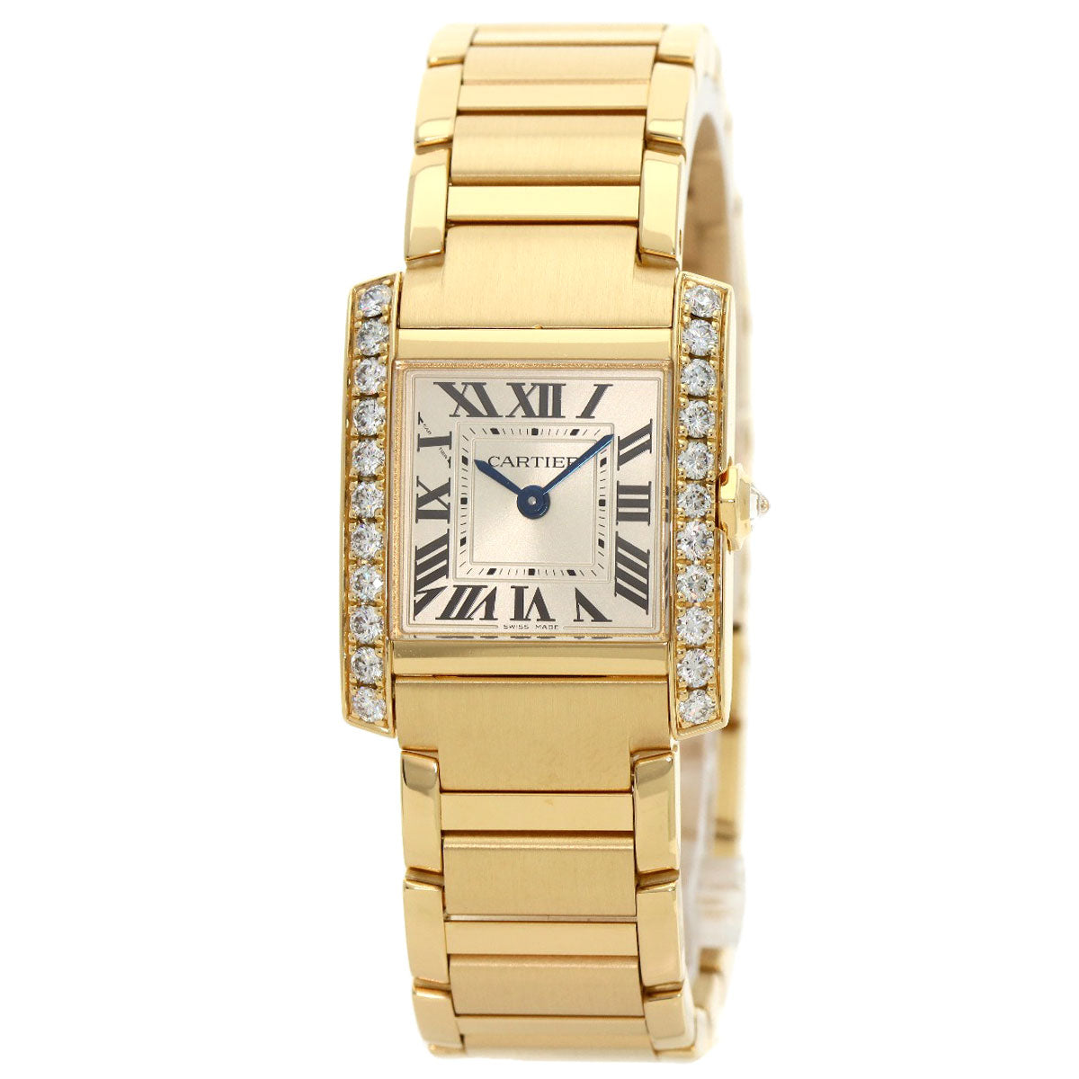 CARTIER Tank Francaise SM Diamond Watches WJTA0039 K18 Yellow Gold/18K Yellow Gold Ladies