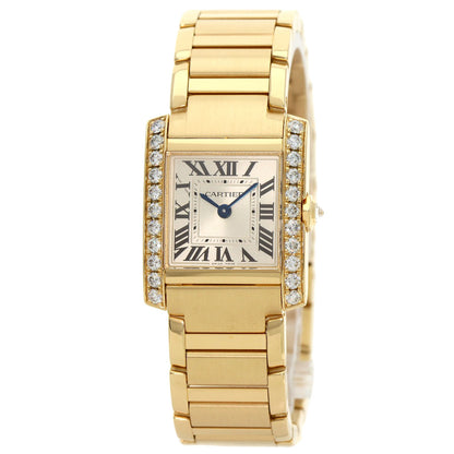 CARTIER Tank Francaise SM Diamond Watches WJTA0039 K18 Yellow Gold/18K Yellow Gold Ladies