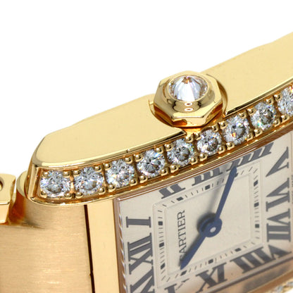 CARTIER Tank Francaise SM Diamond Watches WJTA0039 K18 Yellow Gold/18K Yellow Gold Ladies