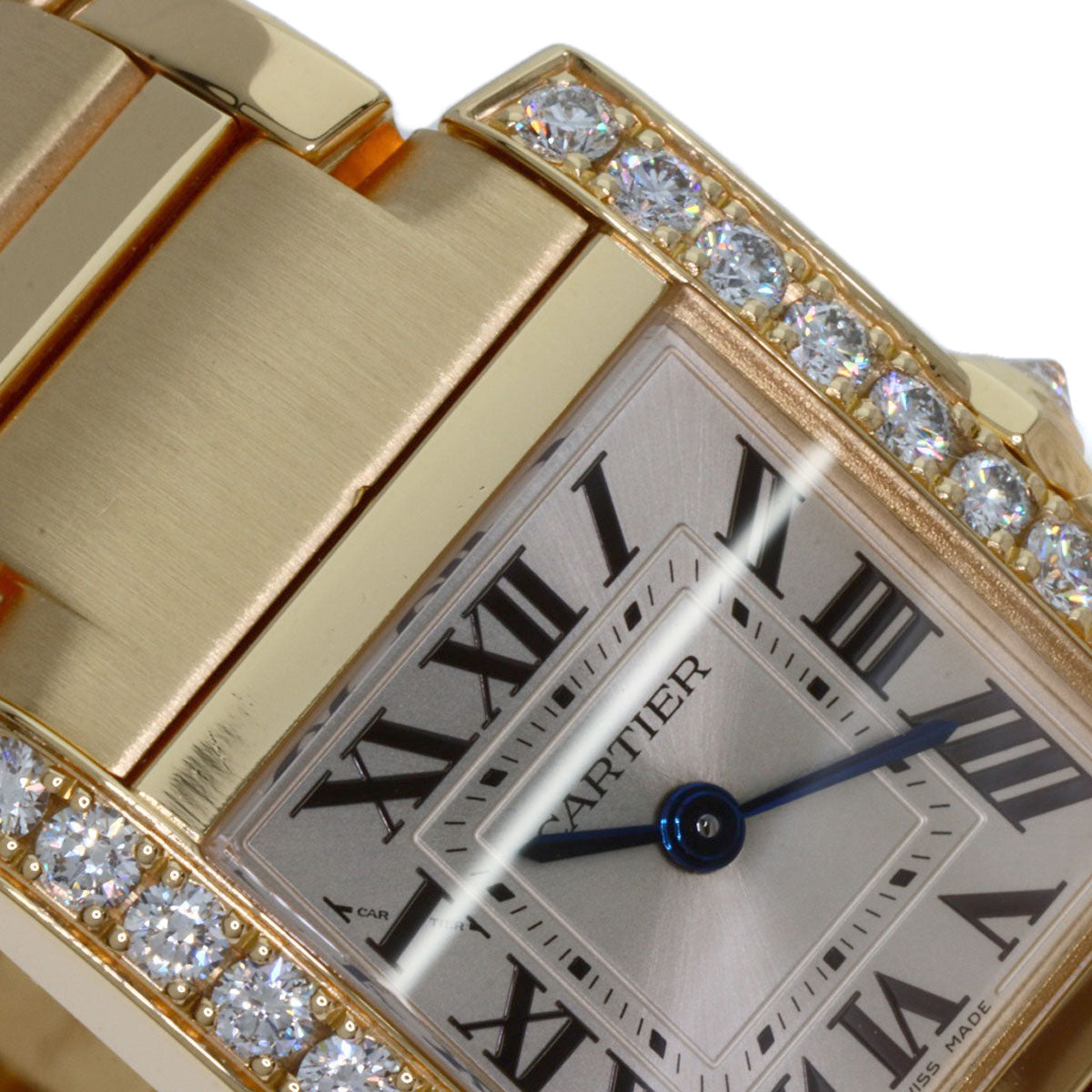 CARTIER Tank Francaise SM Diamond Watches WJTA0039 K18 Yellow Gold/18K Yellow Gold Ladies
