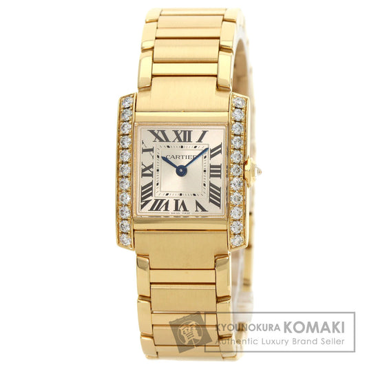 CARTIER Tank Francaise SM Diamond Watches WJTA0039 K18 Yellow Gold/18K Yellow Gold Ladies
