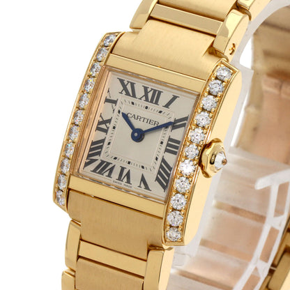 CARTIER Tank Francaise SM Diamond Watches WJTA0039 K18 Yellow Gold/18K Yellow Gold Ladies