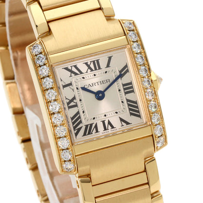 CARTIER Tank Francaise SM Diamond Watches WJTA0039 K18 Yellow Gold/18K Yellow Gold Ladies