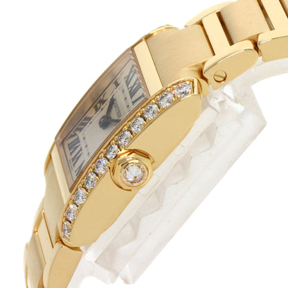 CARTIER Tank Francaise SM Diamond Watches WJTA0039 K18 Yellow Gold/18K Yellow Gold Ladies