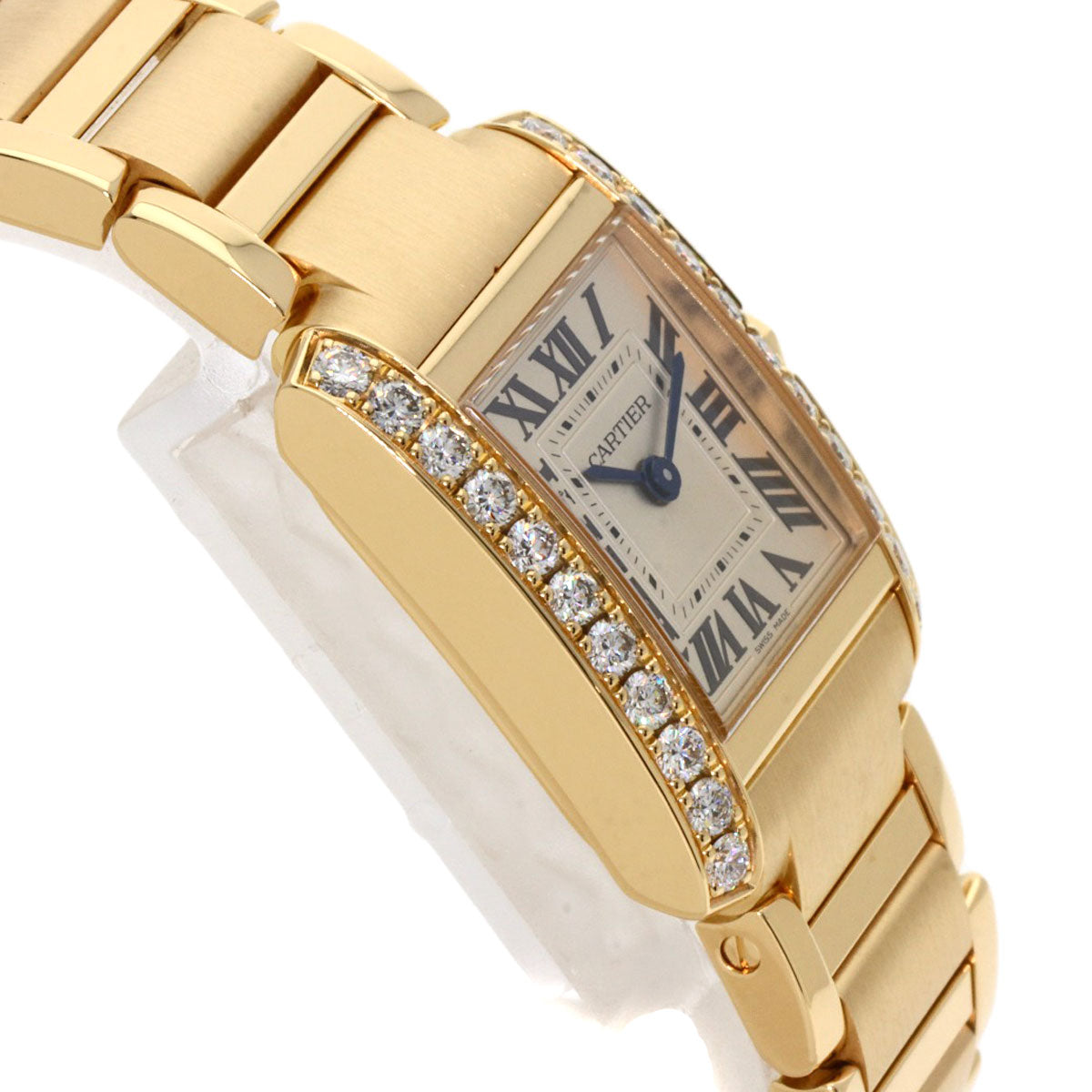 CARTIER Tank Francaise SM Diamond Watches WJTA0039 K18 Yellow Gold/18K Yellow Gold Ladies