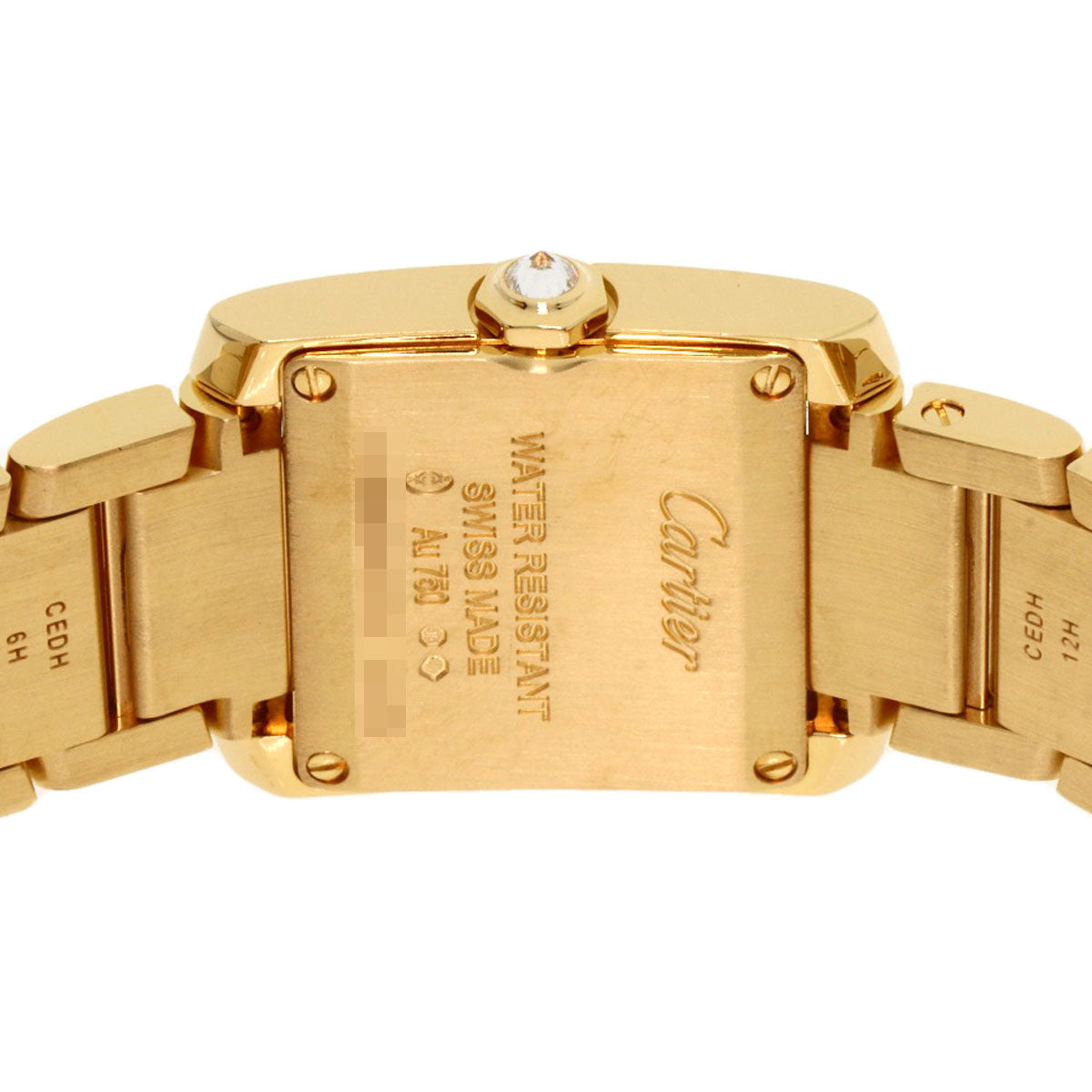 CARTIER Tank Francaise SM Diamond Watches WJTA0039 K18 Yellow Gold/18K Yellow Gold Ladies