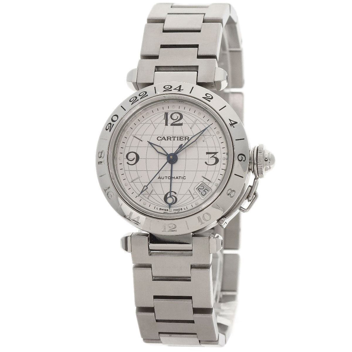 CARTIER Pasha C Meridian Watches W31078M7 Stainless Steel/Stainless Steel Boys