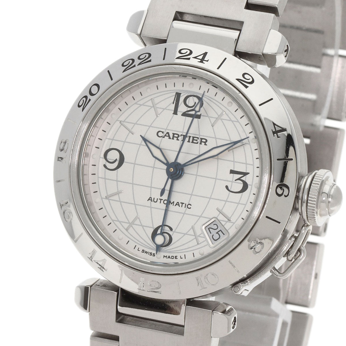 CARTIER Pasha C Meridian Watches W31078M7 Stainless Steel/Stainless Steel Boys