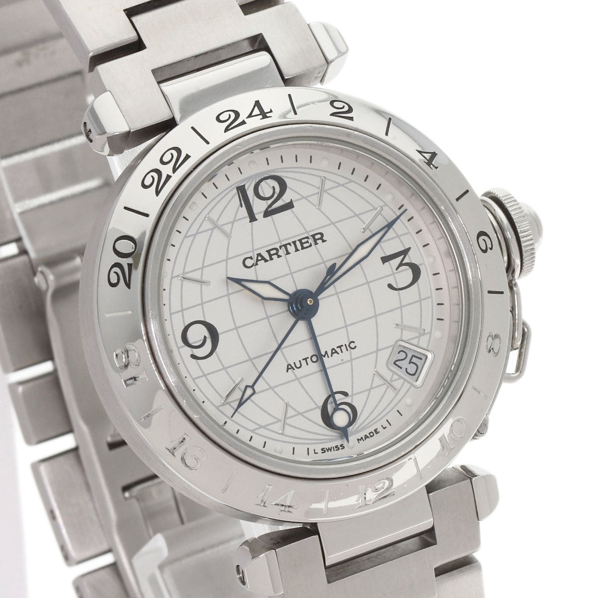 CARTIER Pasha C Meridian Watches W31078M7 Stainless Steel/Stainless Steel Boys