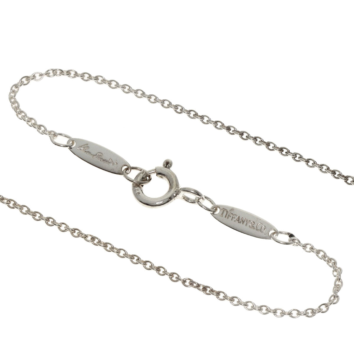 TIFFANY&Co. Open heart Necklace Silver Ladies [Used]