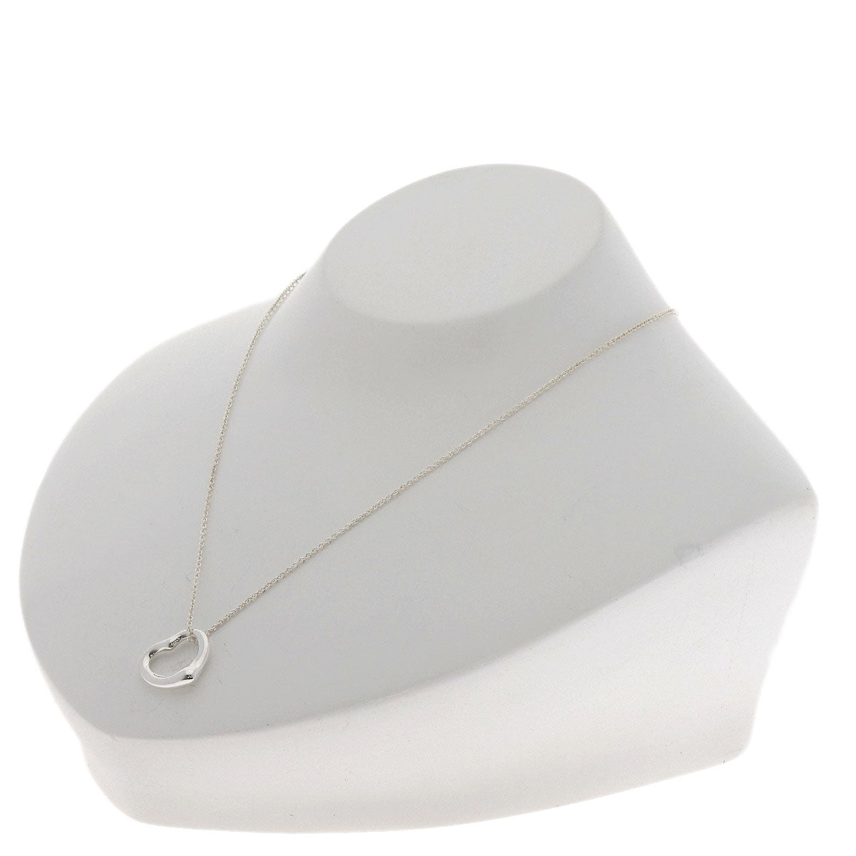 TIFFANY&Co. Open heart Necklace Silver Ladies [Used]