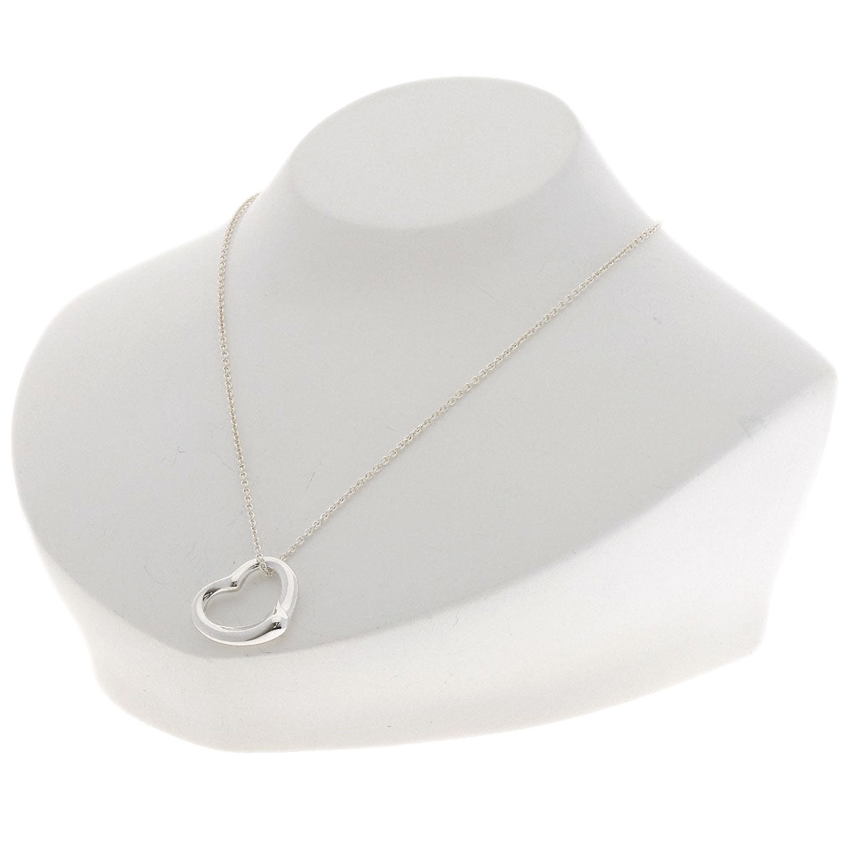 TIFFANY&Co. Open heart Necklace Silver Ladies [Used]