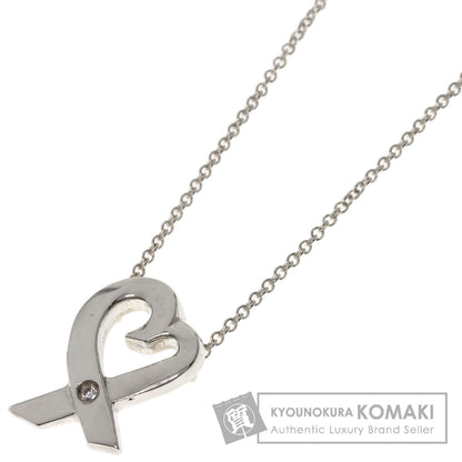 TIFFANY&Co. Loving Heart 1P Diamond Necklace Silver Ladies [Used]