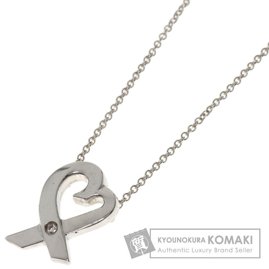 TIFFANY&Co. Loving Heart 1P Diamond Necklace Silver Ladies [Used]