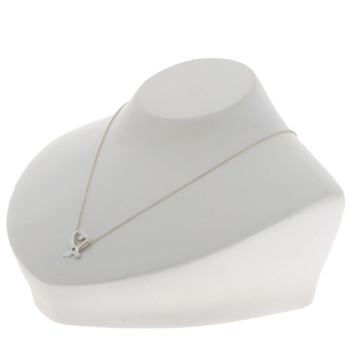 TIFFANY&Co. Loving Heart 1P Diamond Necklace Silver Ladies [Used]