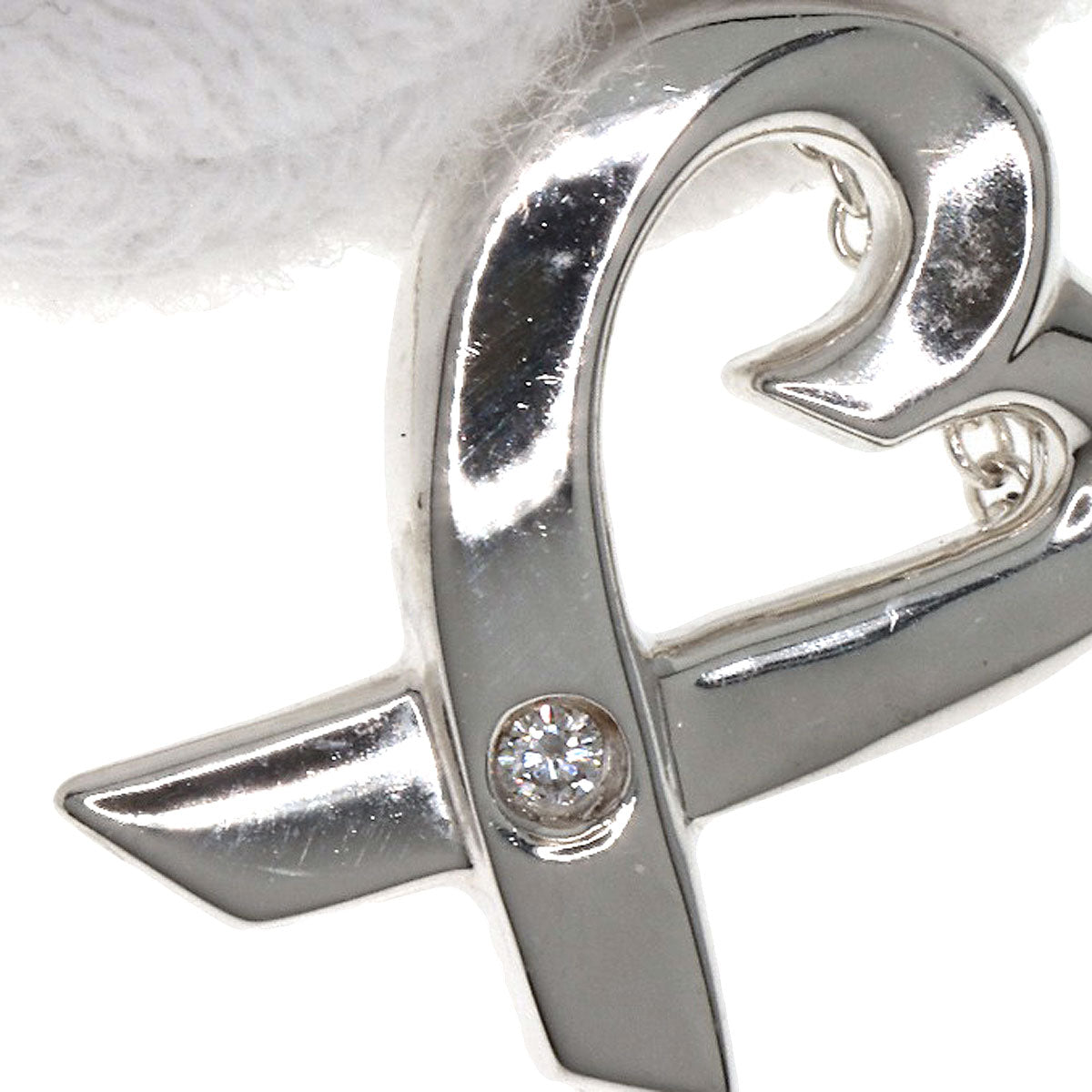 TIFFANY&Co. Loving Heart 1P Diamond Necklace Silver Ladies [Used]