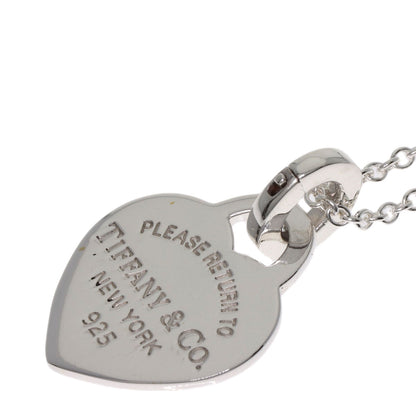 TIFFANY&Co. Return to Double Heart Onyx Necklace Silver Ladies [Used]