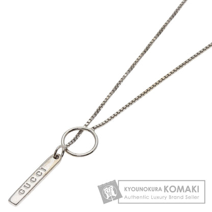 GUCCI lariat Necklace K18 White Gold Ladies [Used]