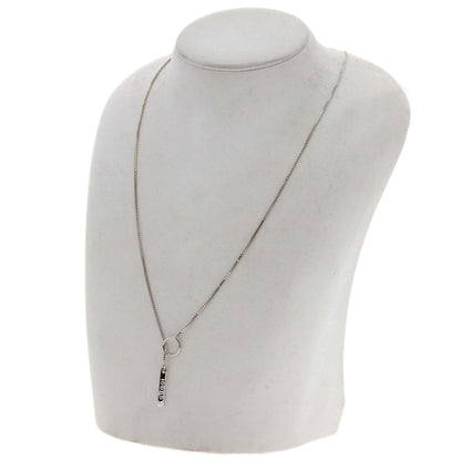 GUCCI lariat Necklace K18 White Gold Ladies [Used]