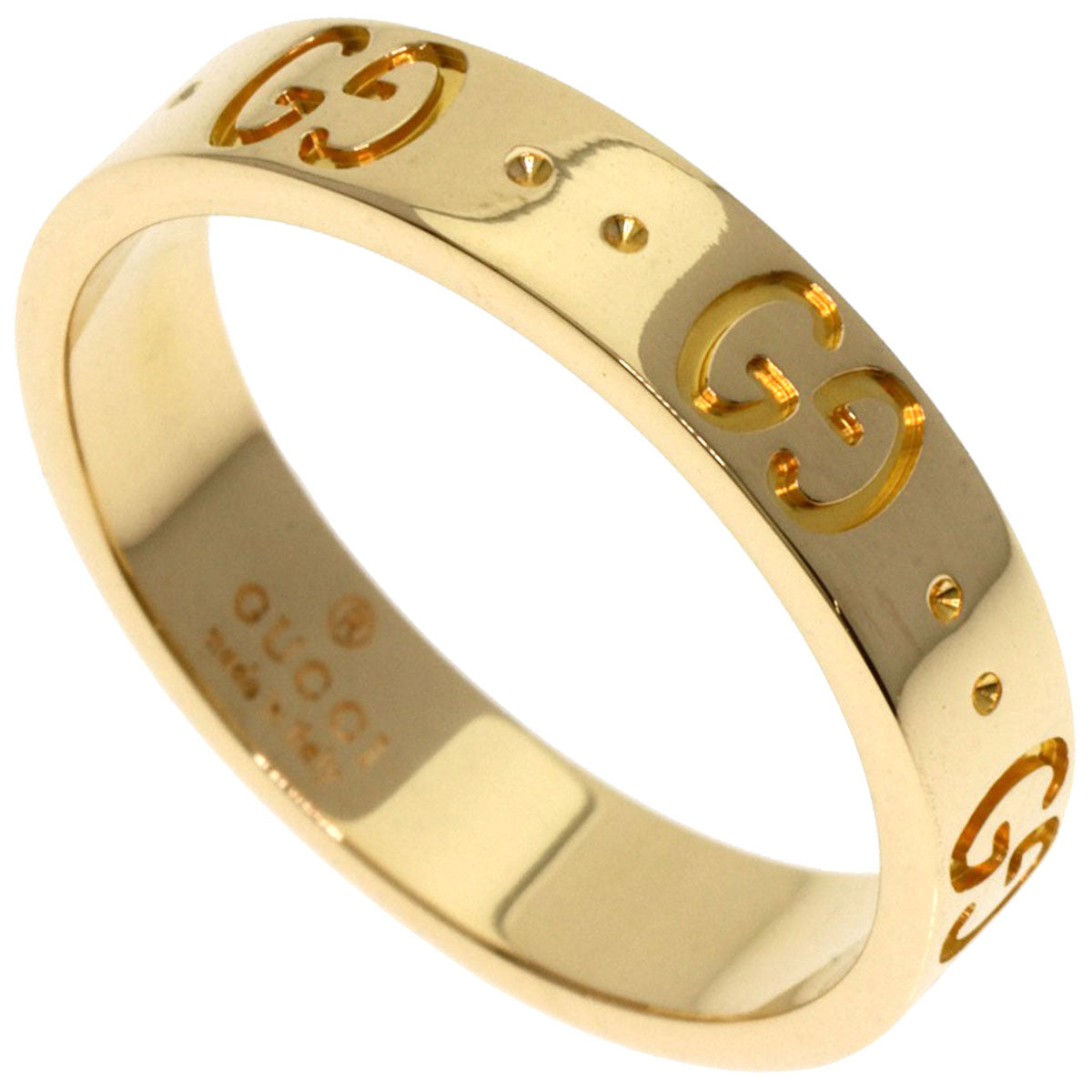 GUCCI Icon #12 Ring K18 Yellow Gold Ladies [Used]
